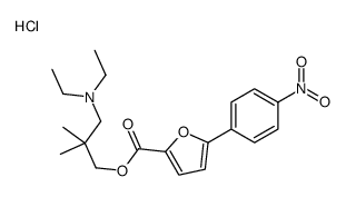 (3-diethylamino-2,2-dimethyl-propyl) 5-(4-nitrophenyl)furan-2-carboxylate hydrochloride结构式