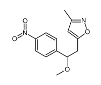 5-[2-methoxy-2-(4-nitrophenyl)ethyl]-3-methyl-1,2-oxazole结构式