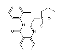 3-(2-methylphenyl)-2-(propylsulfonylmethyl)quinazolin-4-one结构式