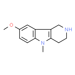 8-甲氧基-5-甲基-2,3,4,5-四氢-1H-吡啶并[4,3-b]吲哚结构式
