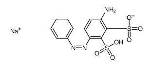 4-(phenylazo)aniline, disulpho derivative, sodium salt Structure