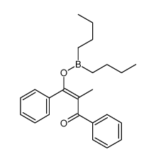 3-dibutylboranyloxy-2-methyl-1,3-diphenylprop-2-en-1-one结构式