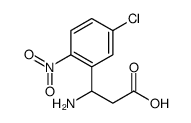 3-氨基-3-(5-氯-2-硝基苯基)-丙酸结构式