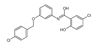 5-chloro-N-[3-[(4-chlorophenyl)methoxy]phenyl]-2-hydroxybenzamide Structure