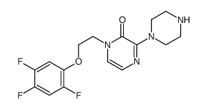 3-piperazin-1-yl-1-[2-(2,4,5-trifluorophenoxy)ethyl]pyrazin-2-one Structure