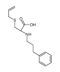 (2R)-2-(3-phenylpropylamino)-3-prop-2-enylsulfanylpropanoic acid Structure