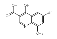 6-溴-4-羟基-8-甲基-3-喹啉羧酸结构式