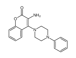 3-amino-4-(4-phenylpiperazin-1-yl)chromen-2-one结构式