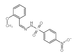 Benzenesulfonicacid, 4-nitro-, 2-[(2-methoxyphenyl)methylene]hydrazide Structure