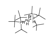 trans-Pd(H)Br(P(t-Bu)3)2结构式