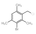 2-bromo-4-(chloromethyl)-1,3,5-trimethyl-benzene结构式