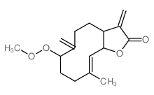 (8E)-8-methyl-4,13-dimethylidene-5-methylperoxy-11-oxabicyclo[8.3.0]tridec-8-en-12-one Structure