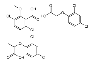 3,6-dichloro-2-methoxybenzoic acid,2-(2,4-dichlorophenoxy)acetic acid,2-(2,4-dichlorophenoxy)propanoic acid Structure