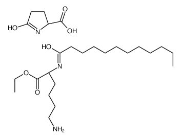 5-oxo-DL-proline, compound with ethyl N2-lauroyl-L-lysinate (1:1) Structure