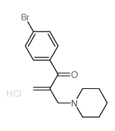 2-Propen-1-one,1-(4-bromophenyl)-2-(1-piperidinylmethyl)-, hydrochloride (1:1)结构式