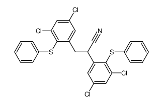 2,3-bis[3,5-dichloro-2-(phenylthio)phenyl]propionitrile结构式