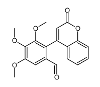 3,4,5-trimethoxy-2-(2-oxochromen-4-yl)benzaldehyde结构式
