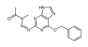 N-methyl-N-[(6-phenylmethoxy-7H-purin-2-yl)diazenyl]acetamide Structure