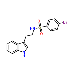 ((4-BROMOPHENYL)SULFONYL)(2-INDOL-3-YLETHYL)AMINE Structure