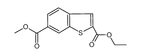 benzo[b]thiophene-2,6-dicarboxylic acid 2-ethyl ester 6-methyl ester Structure