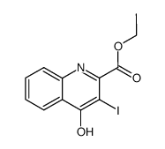 4-hydroxy-3-iodo-quinoline-2-carboxylic acid ethyl ester Structure
