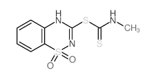 Carbamodithioic acid,methyl-, 1,1-dioxido-2H-1,2,4-benzothiadiazin-3-yl ester (9CI) Structure