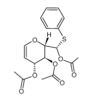 D-lyxo-Hex-5-enose, 2,6-anhydro-5-deoxy-, S-phenyl monothiohemiacetal, triacetate, (R)- Structure