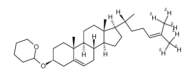[26,27-2H6]cholesta-5,24-dien-3β-ol 3-tetrahydropyran-2-yl ether结构式