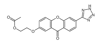 2-[9-oxo-6-(2H-tetrazol-5-yl)xanthen-2-yl]oxyethyl acetate Structure