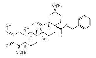2-(Hydroxyimino)-3-oxo-olean-12-en-28-oic acid phenylmethyl ester Structure