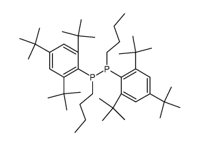 1,2-dibutyl-1,2-bis-(2,4,6-tri-t-butylphenyl)diphosphane结构式