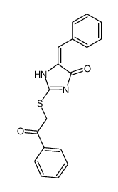 5-benzylidene-2-(benzoylmethylthio)-2-imidazolin-4-one结构式