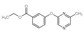 3-(6-甲基吡嗪-2-氧基)苯甲酸乙酯结构式