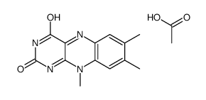 acetic acid,7,8,10-trimethylbenzo[g]pteridine-2,4-dione Structure
