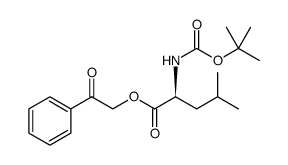 L-Leucine, N-[(1,1-dimethylethoxy)carbonyl]-, 2-oxo-2-phenylethyl ester结构式