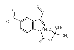 5-硝基吲哚-3-甲醛,N-BOC保护结构式