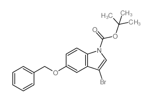 1-Boc-5-苄氧基-3-溴吲哚结构式