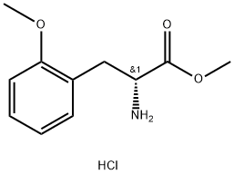 (R)2-氨基-3-(2-甲氧基苯基)丙酸甲酯盐酸盐结构式
