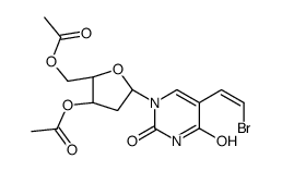 3',5'-di-O-acetyl-5-(2-bromovinyl)-2'-deoxyuridine Structure