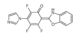 6-(3H-1,3-benzoxazol-2-ylidene)-2,4,5-trifluoro-3-imidazol-1-ylcyclohexa-2,4-dien-1-one结构式