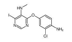 4-(4-amino-3-chlorophenoxy)-6-iodo-N-methylpyrimidin-5-amine结构式
