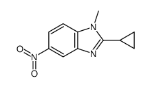 2-cyclopropyl-1-methyl-5-nitrobenzimidazole结构式