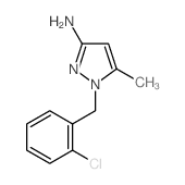 1-(2-氯苄基)-5-甲基-1H-吡唑-3-胺结构式