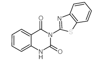 2,4(1H,3H)-Quinazolinedione, 3-(2-benzothiazolyl)- (en)结构式
