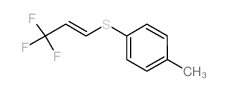 1-methyl-4-[(E)-3,3,3-trifluoroprop-1-enyl]sulfanylbenzene结构式