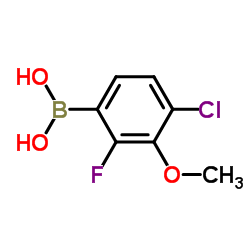 4-氯-2-氟-3-甲氧基苯硼酸结构式