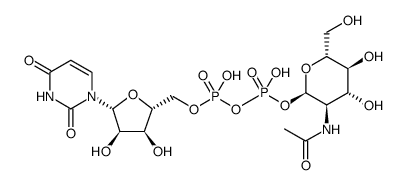 Uridine 5'-(trihydrogen diphosphate), P'-[2-(acetyl-2,2,2-d3-amino)-2-deoxy-α-D-glucopyranosyl] ester Structure
