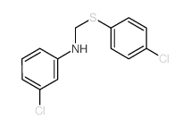 Benzenamine,3-chloro-N-[[(4-chlorophenyl)thio]methyl]- structure