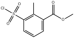 3-氯磺酰基-2-甲基苯甲酸甲酯结构式