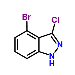 4-溴-3-氯-1h-吲唑结构式
